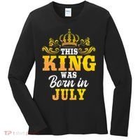 This King Was Born In July Birthday Party Celebration Women's Long Sleeve Shirt thumb 0