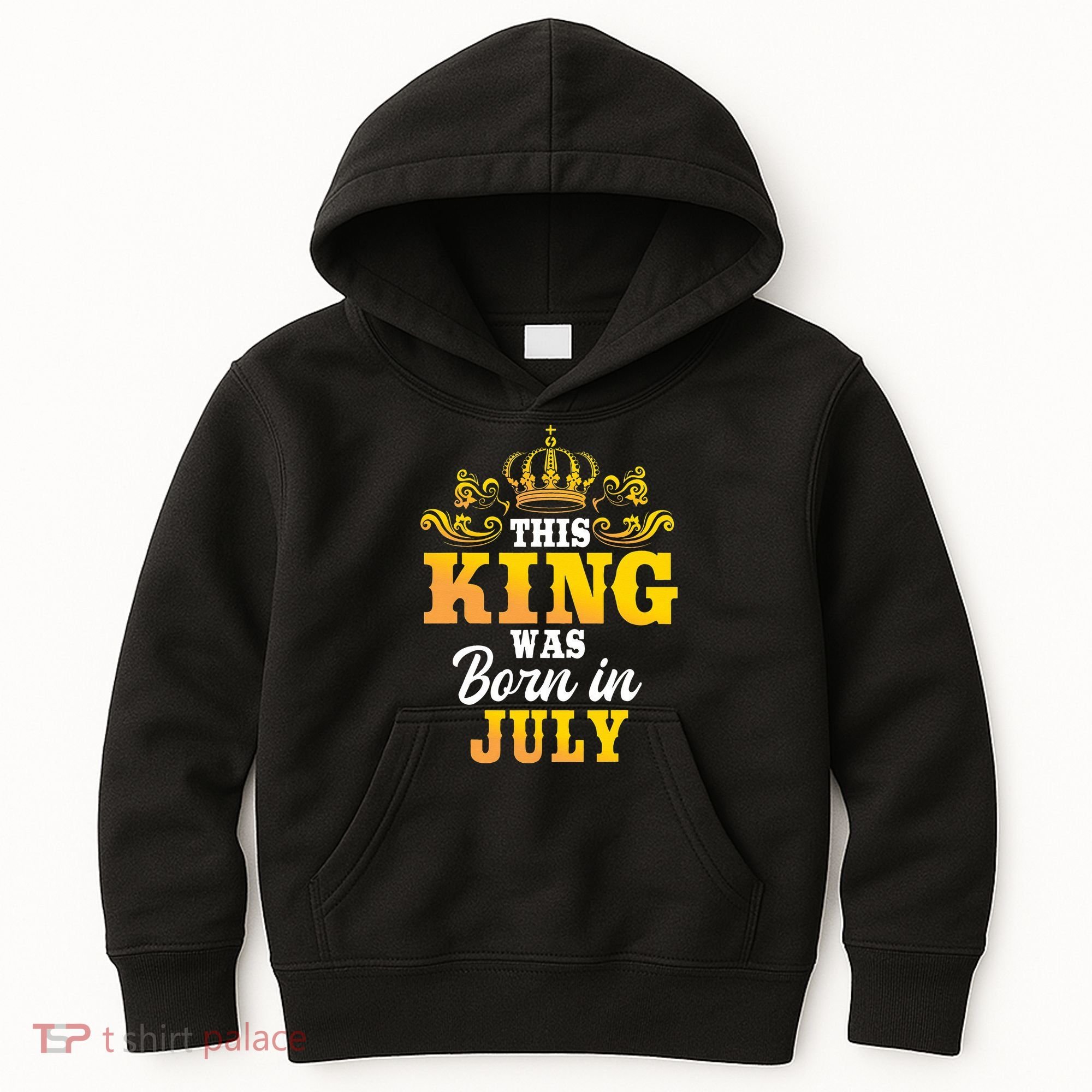 This King Was Born In July Birthday Party Celebration Kids Hoodie