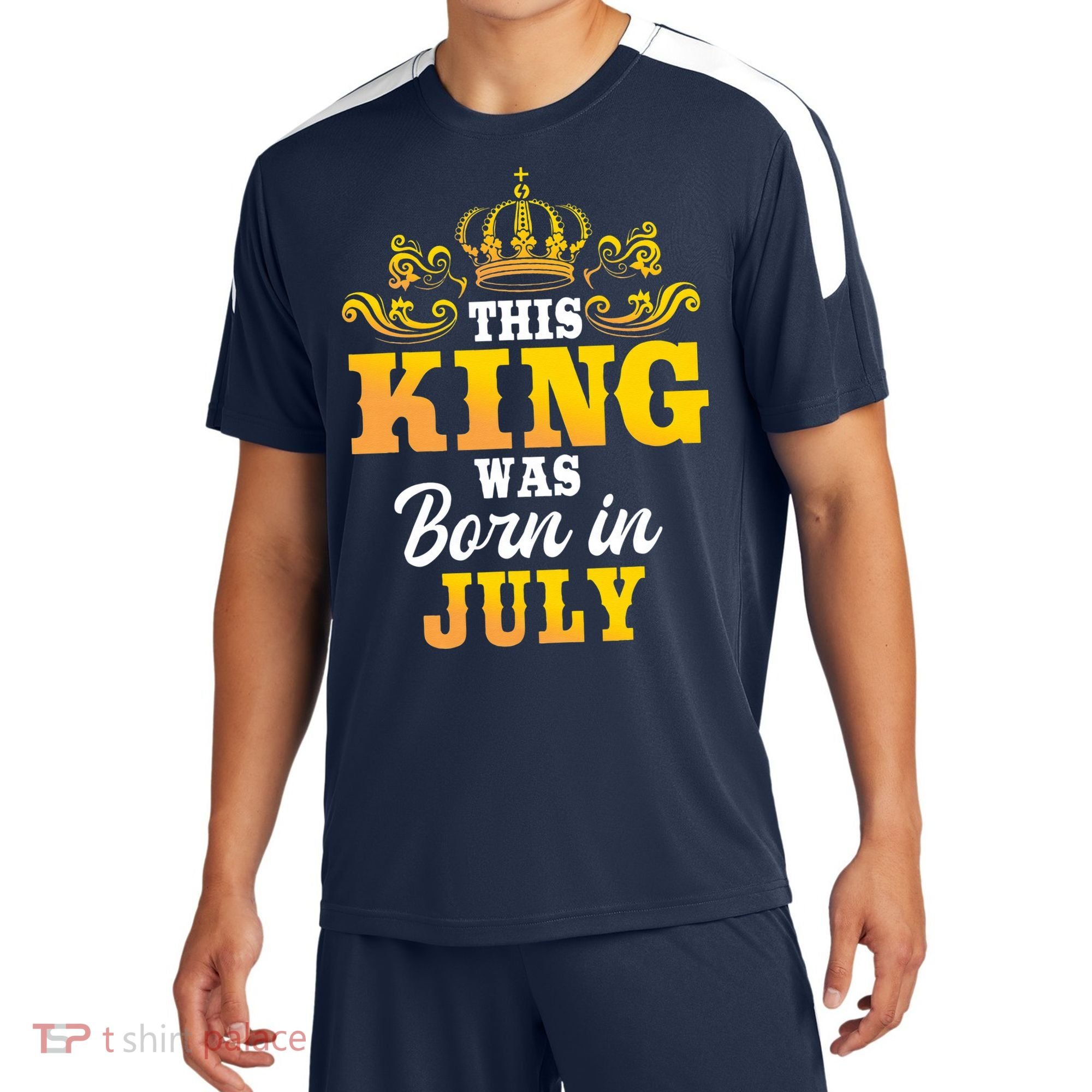 This King Was Born In July Birthday Party Celebration Sport-Tek Competitor United Soccer Jersey