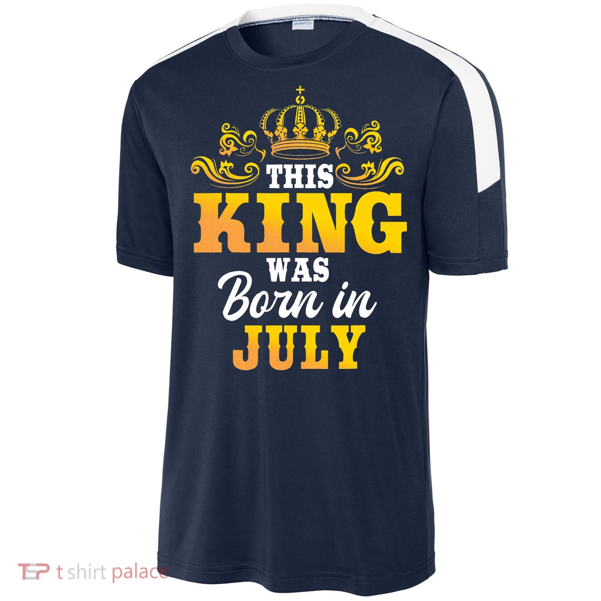 This King Was Born In July Birthday Party Celebration Sport-Tek Competitor United Soccer Jersey
