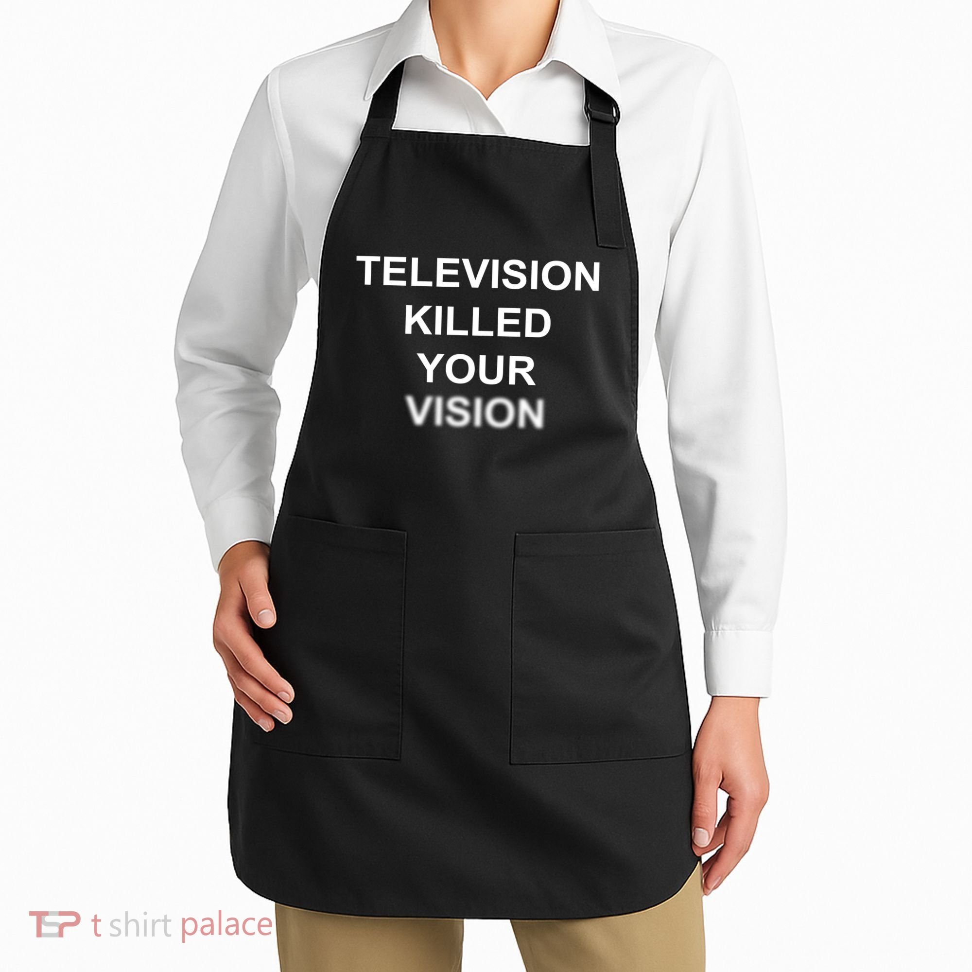Television Killed Your Vision Apron