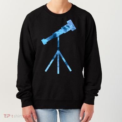 Telescope Lover Astronomy Eclipse Astronomer Stars Galaxy Women's Sweatshirt