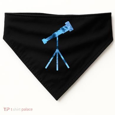 Telescope Lover Astronomy Eclipse Astronomer Stars Galaxy USA-Made Doggie Bandana