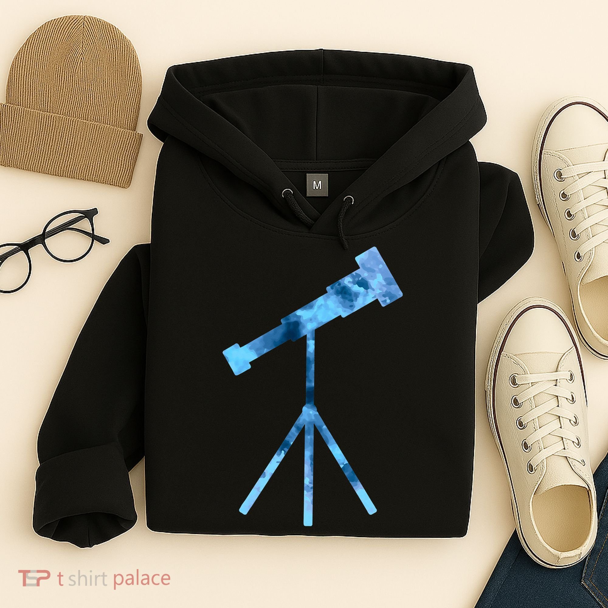 Telescope Lover Astronomy Eclipse Astronomer Stars Galaxy Hoodie