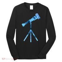 Telescope Lover Astronomy Eclipse Astronomer Stars Galaxy Long Sleeve Shirt thumb 0