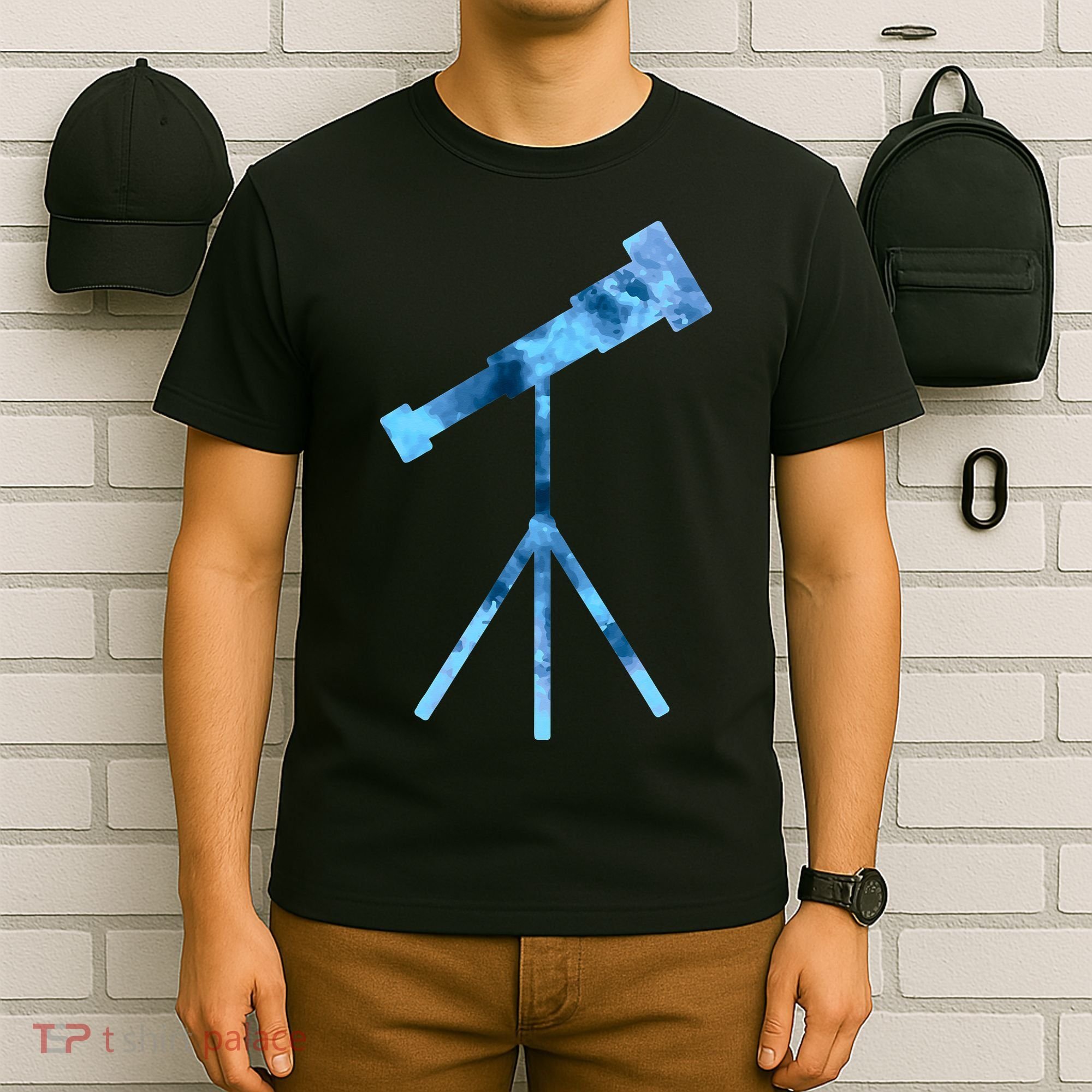 Telescope Lover Astronomy Eclipse Astronomer Stars Galaxy T-Shirt