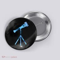 Telescope Lover Astronomy Eclipse Astronomer Stars Galaxy Button thumb 0