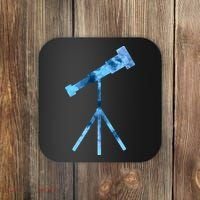 Telescope Lover Astronomy Eclipse Astronomer Stars Galaxy Coaster thumb 0