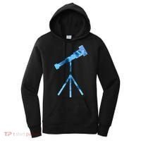 Telescope Lover Astronomy Eclipse Astronomer Stars Galaxy Women's Hoodie thumb 0