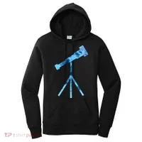 Telescope Lover Astronomy Eclipse Astronomer Stars Galaxy Women's Hoodie thumb 0