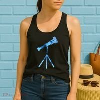 Telescope Lover Astronomy Eclipse Astronomer Stars Galaxy Women's Tank Top thumb 2