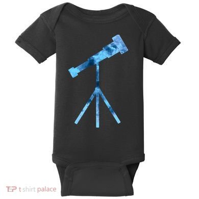 Telescope Lover Astronomy Eclipse Astronomer Stars Galaxy Baby Bodysuit