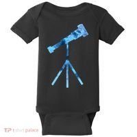 Telescope Lover Astronomy Eclipse Astronomer Stars Galaxy Baby Bodysuit thumb 0