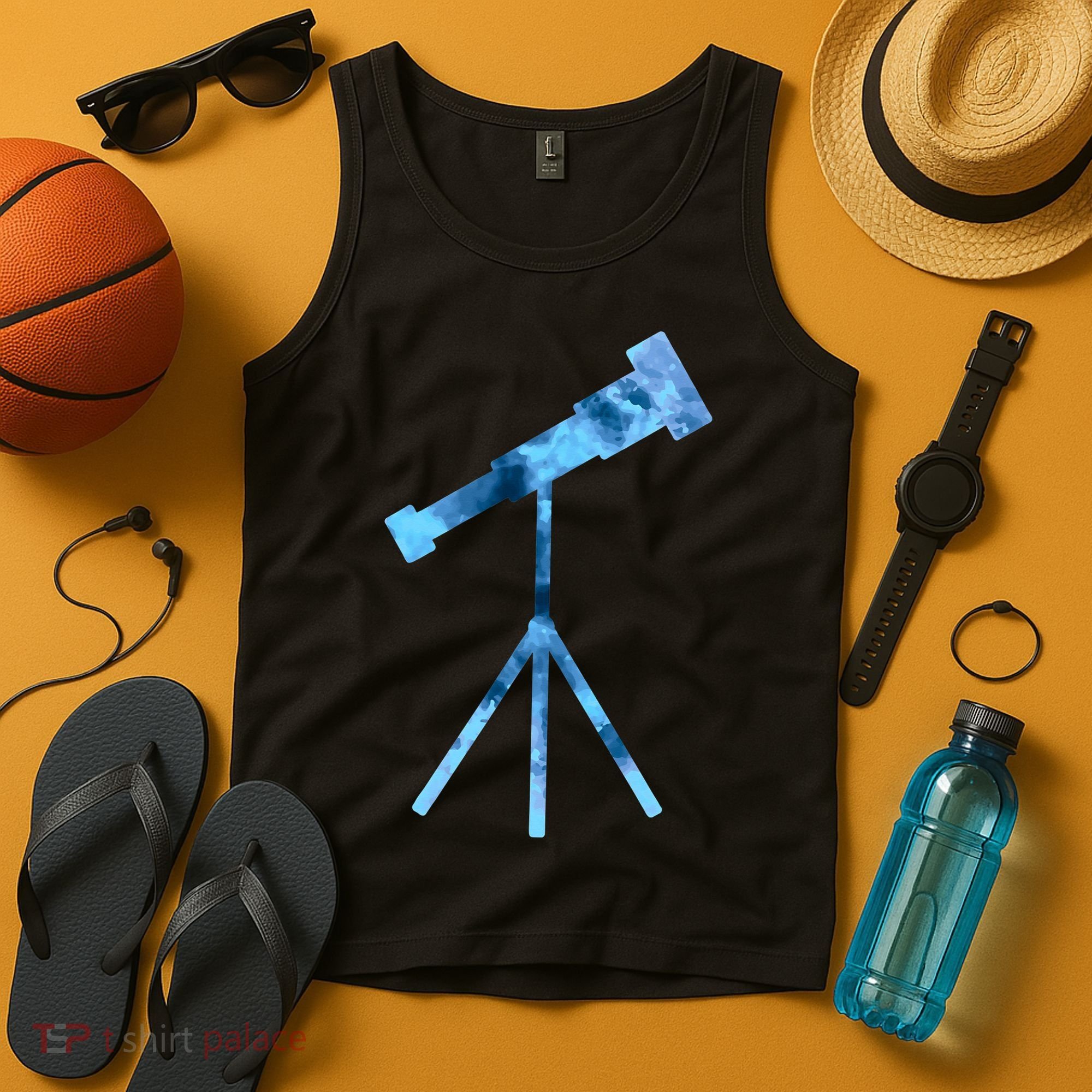 Telescope Lover Astronomy Eclipse Astronomer Stars Galaxy Tank Top