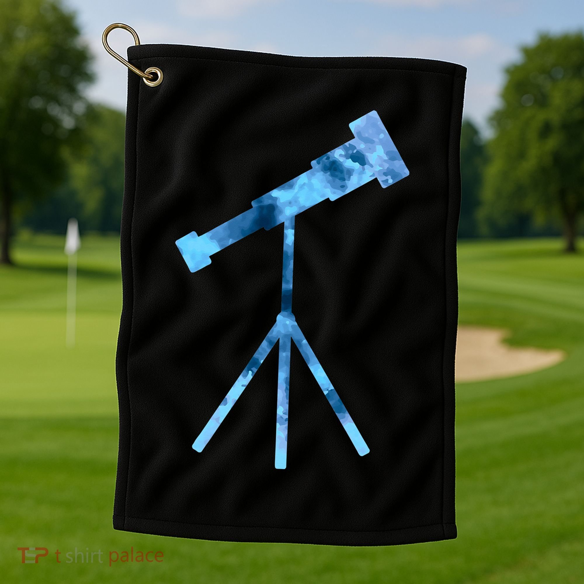 Telescope Lover Astronomy Eclipse Astronomer Stars Galaxy Golf Towel