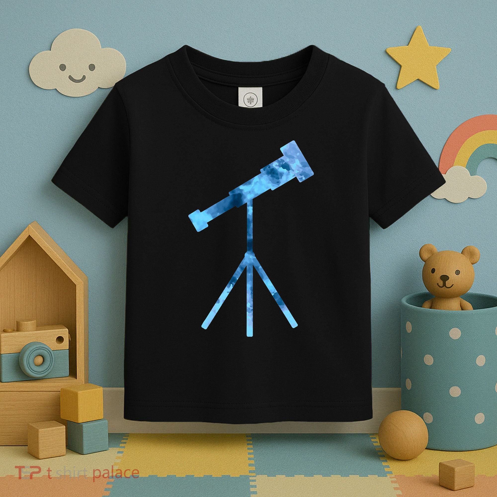 Telescope Lover Astronomy Eclipse Astronomer Stars Galaxy Toddler T-Shirt