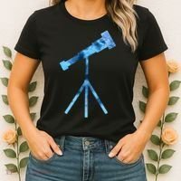 Telescope Lover Astronomy Eclipse Astronomer Stars Galaxy Women's T-Shirt thumb 2