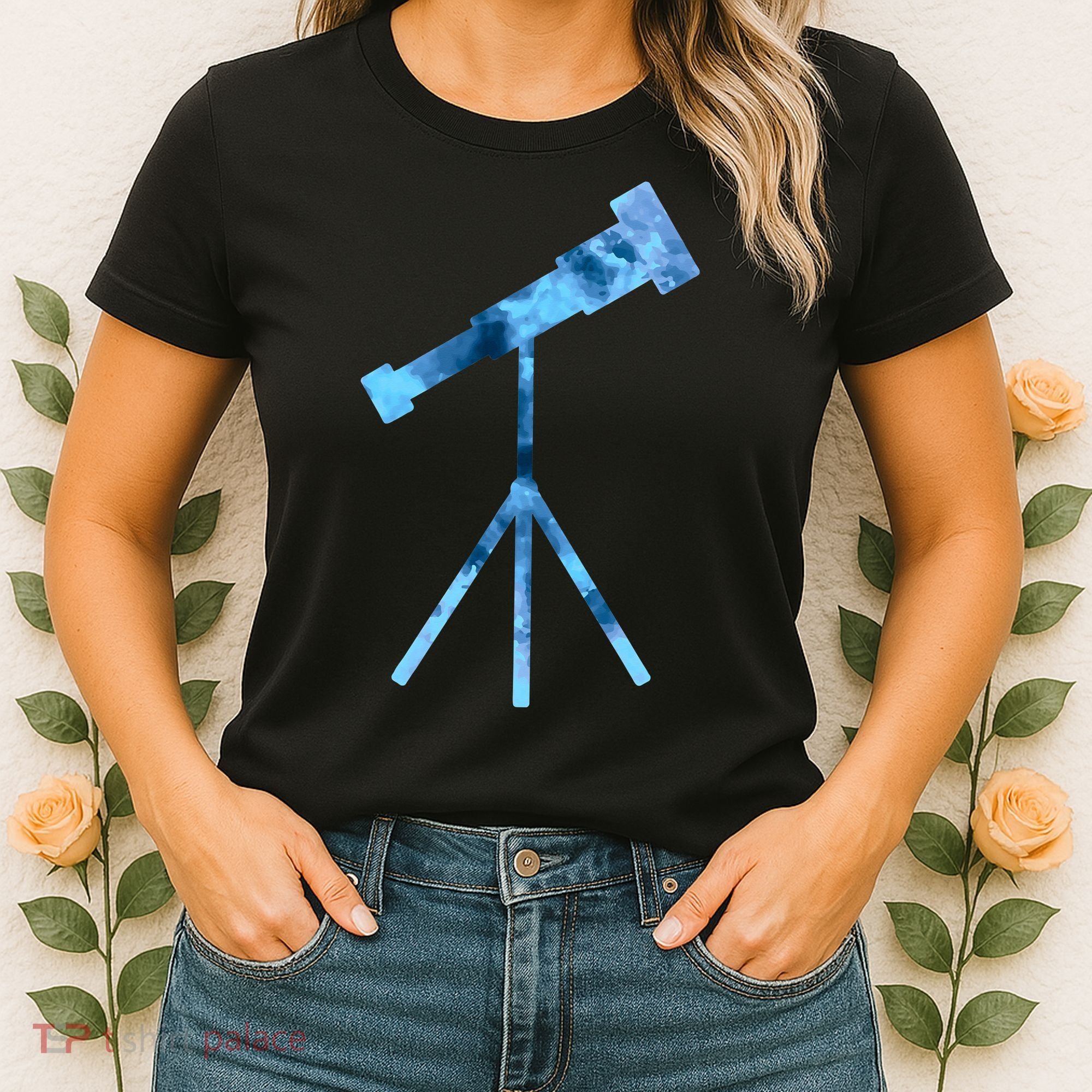 Telescope Lover Astronomy Eclipse Astronomer Stars Galaxy Women's T-Shirt