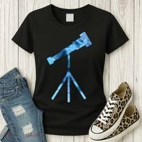 Telescope Lover Astronomy Eclipse Astronomer Stars Galaxy Women's T-Shirt thumb 3