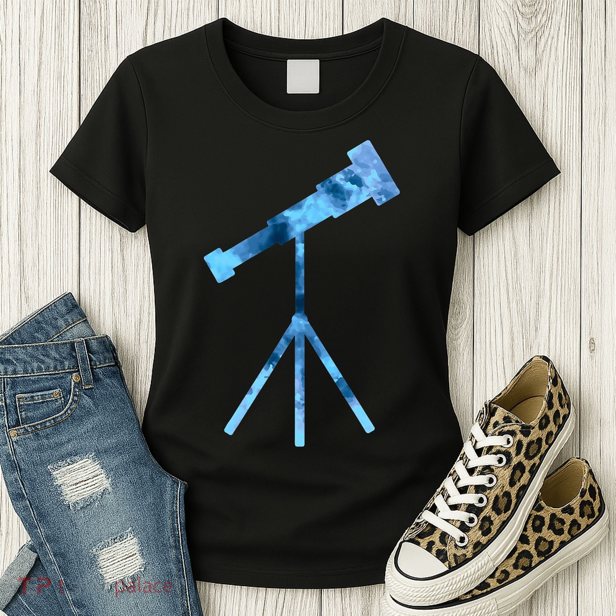 Telescope Lover Astronomy Eclipse Astronomer Stars Galaxy Women's T-Shirt