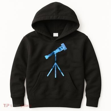 Telescope Lover Astronomy Eclipse Astronomer Stars Galaxy Kids Hoodie