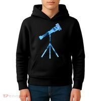 Telescope Lover Astronomy Eclipse Astronomer Stars Galaxy Kids Hoodie thumb 4