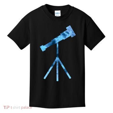 Telescope Lover Astronomy Eclipse Astronomer Stars Galaxy Kids T-Shirt