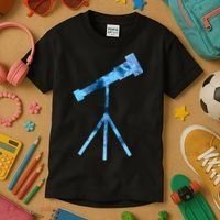 Telescope Lover Astronomy Eclipse Astronomer Stars Galaxy Kids T-Shirt thumb 3