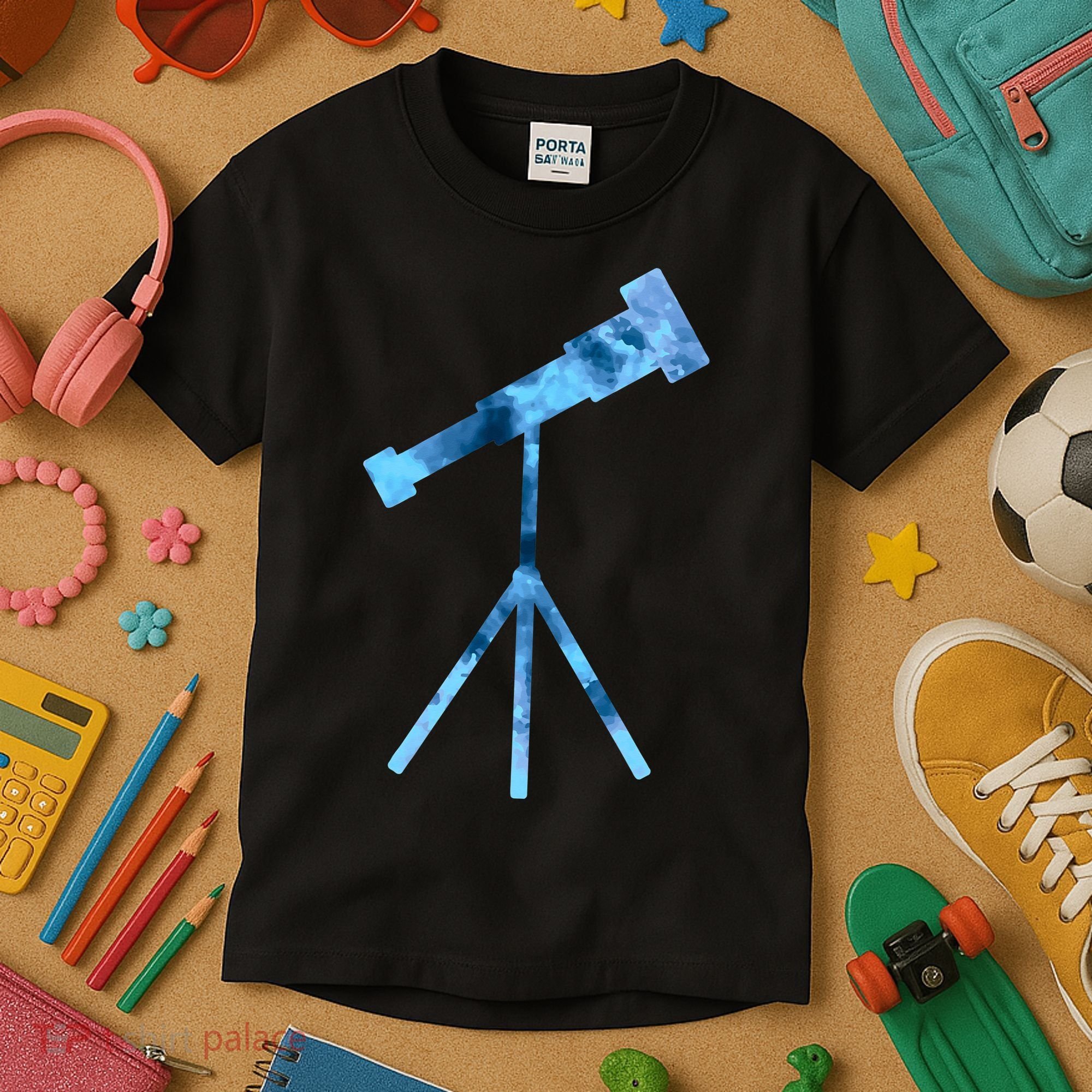 Telescope Lover Astronomy Eclipse Astronomer Stars Galaxy Kids T-Shirt