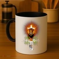 The Lion And The Lamb Water Reflection Jesus Christian Coffee Mug thumb 4