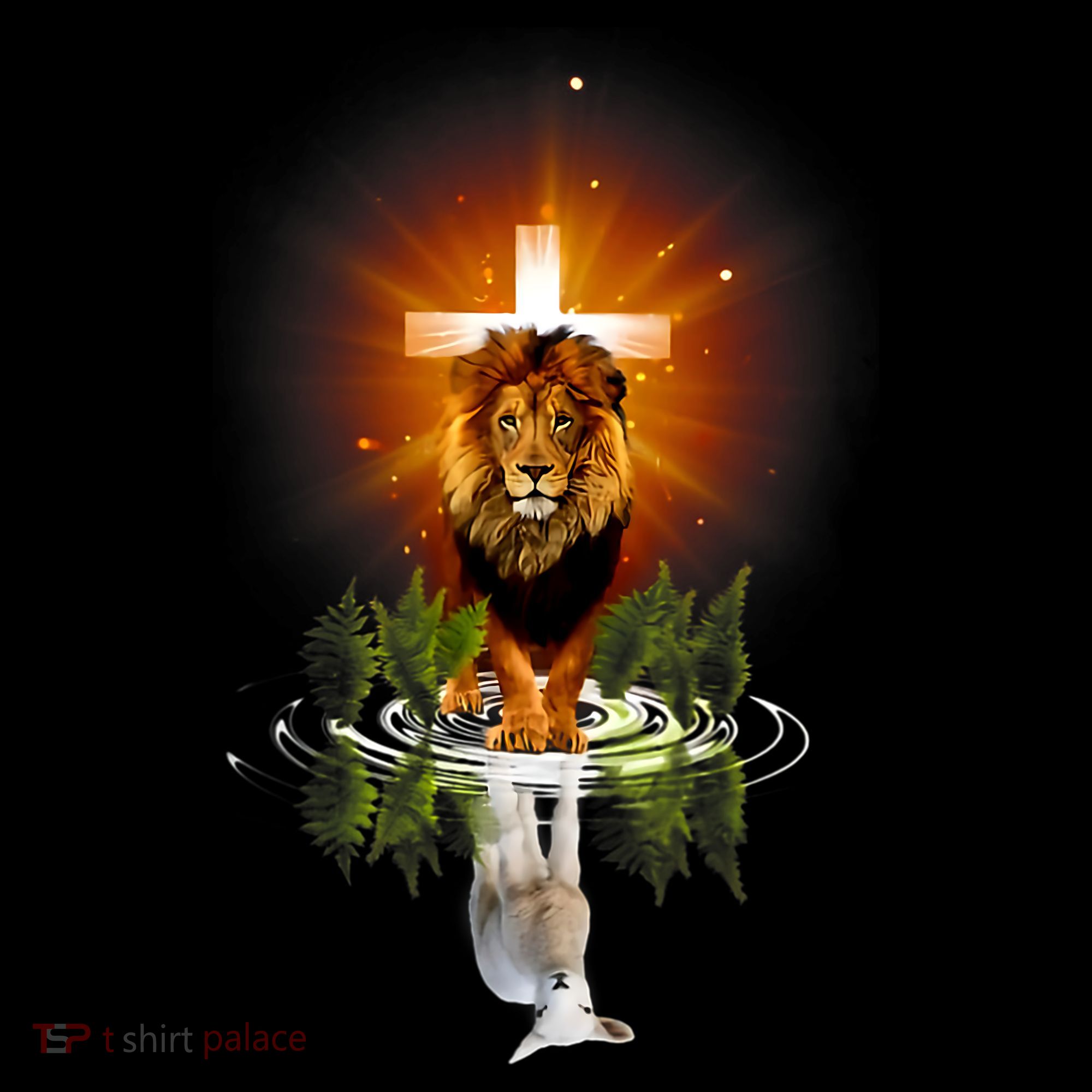 The Lion And The Lamb Water Reflection Jesus Christian Coffee Mug