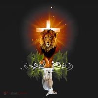 The Lion And The Lamb Water Reflection Jesus Christian Ornament thumb 1