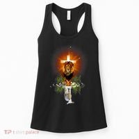 The Lion And The Lamb Water Reflection Jesus Christian Women's Tank Top thumb 0