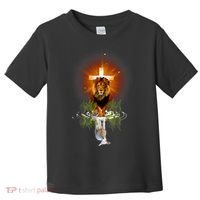 The Lion And The Lamb Water Reflection Jesus Christian Toddler T-Shirt thumb 0