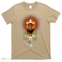 The Lion And The Lamb Water Reflection Jesus Christian T-Shirt thumb 0
