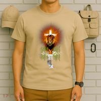 The Lion And The Lamb Water Reflection Jesus Christian T-Shirt thumb 6
