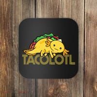 Taco Lover   Axolotl Lover Women Cute Mexican Axolotl  Coaster thumb 0