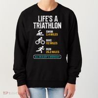 Triathlete Life's A Triathlon Funny Triathletics Women's Sweatshirt thumb 0