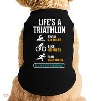 Triathlete Life's A Triathlon Funny Triathletics Doggie Tank thumb 0