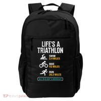 Triathlete Life's A Triathlon Funny Triathletics Backpack thumb 0
