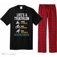 Triathlete Life's A Triathlon Funny Triathletics Pajama Set thumb 0