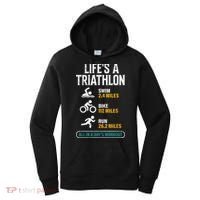 Triathlete Life's A Triathlon Funny Triathletics Women's Hoodie thumb 0