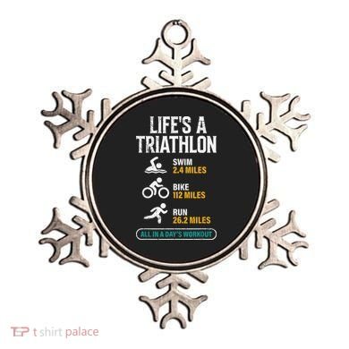 Triathlete Life's A Triathlon Funny Triathletics Ornament
