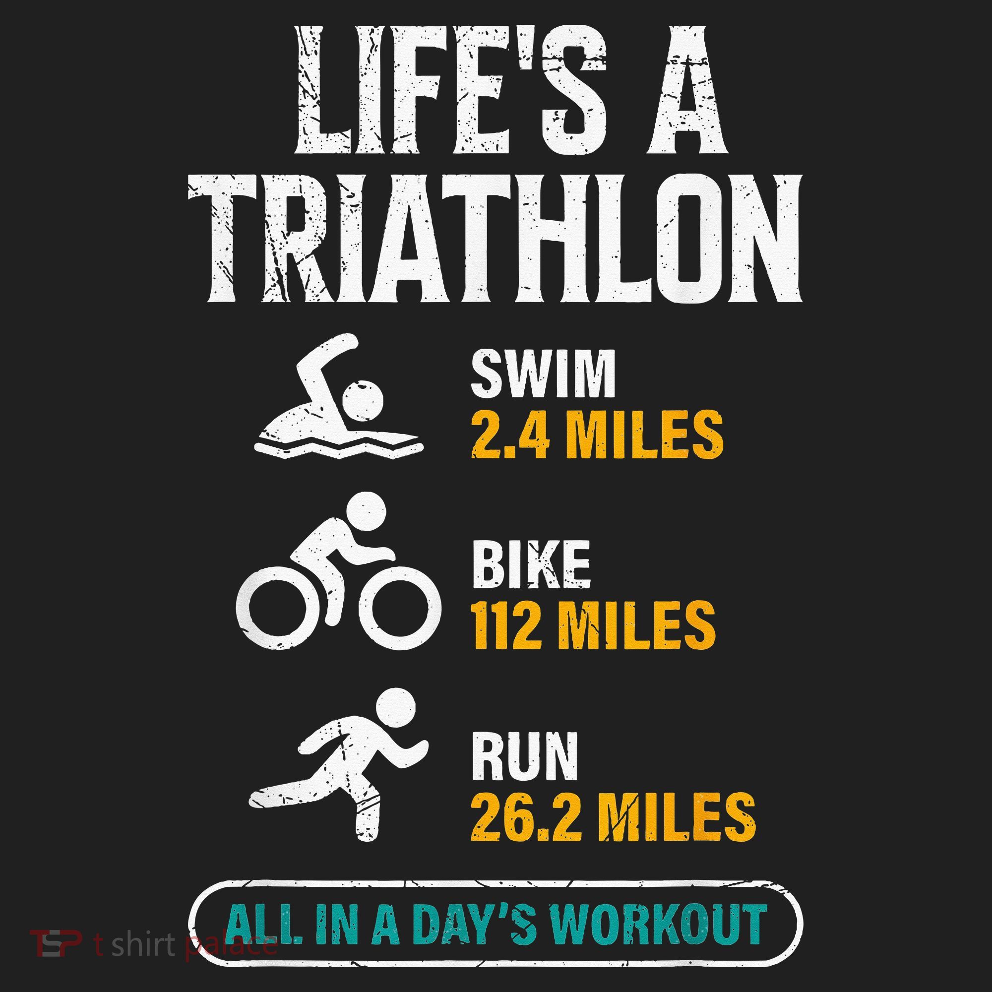 Triathlete Life's A Triathlon Funny Triathletics Golf Towel