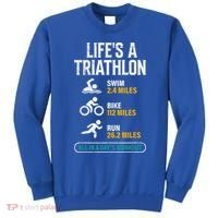 Triathlete Life's A Triathlon Funny Triathletics Sweatshirt thumb 0