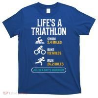 Triathlete Life's A Triathlon Funny Triathletics T-Shirt thumb 0