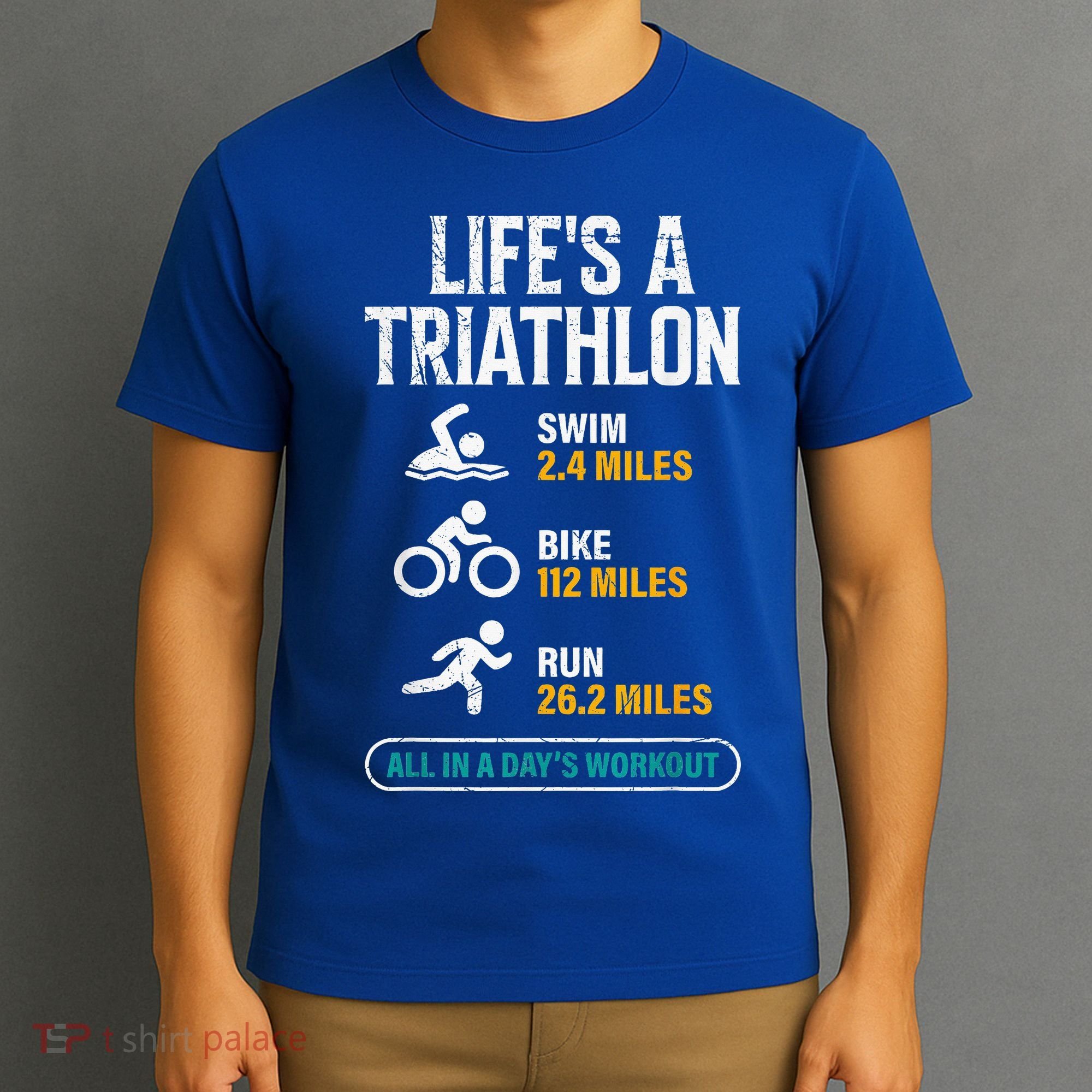 Triathlete Life's A Triathlon Funny Triathletics T-Shirt