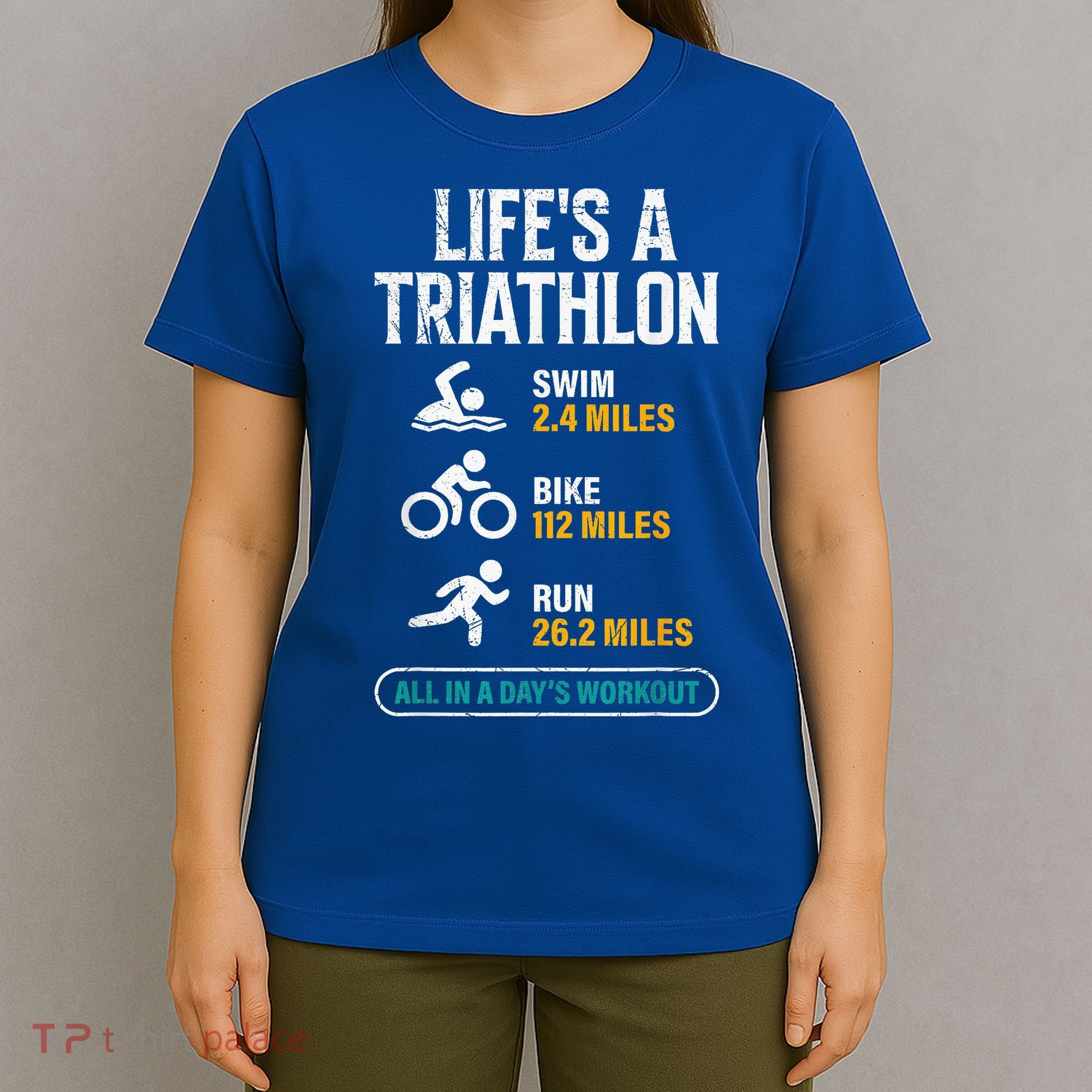 Triathlete Life's A Triathlon Funny Triathletics T-Shirt