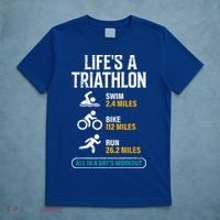 Triathlete Life's A Triathlon Funny Triathletics T-Shirt thumb 5