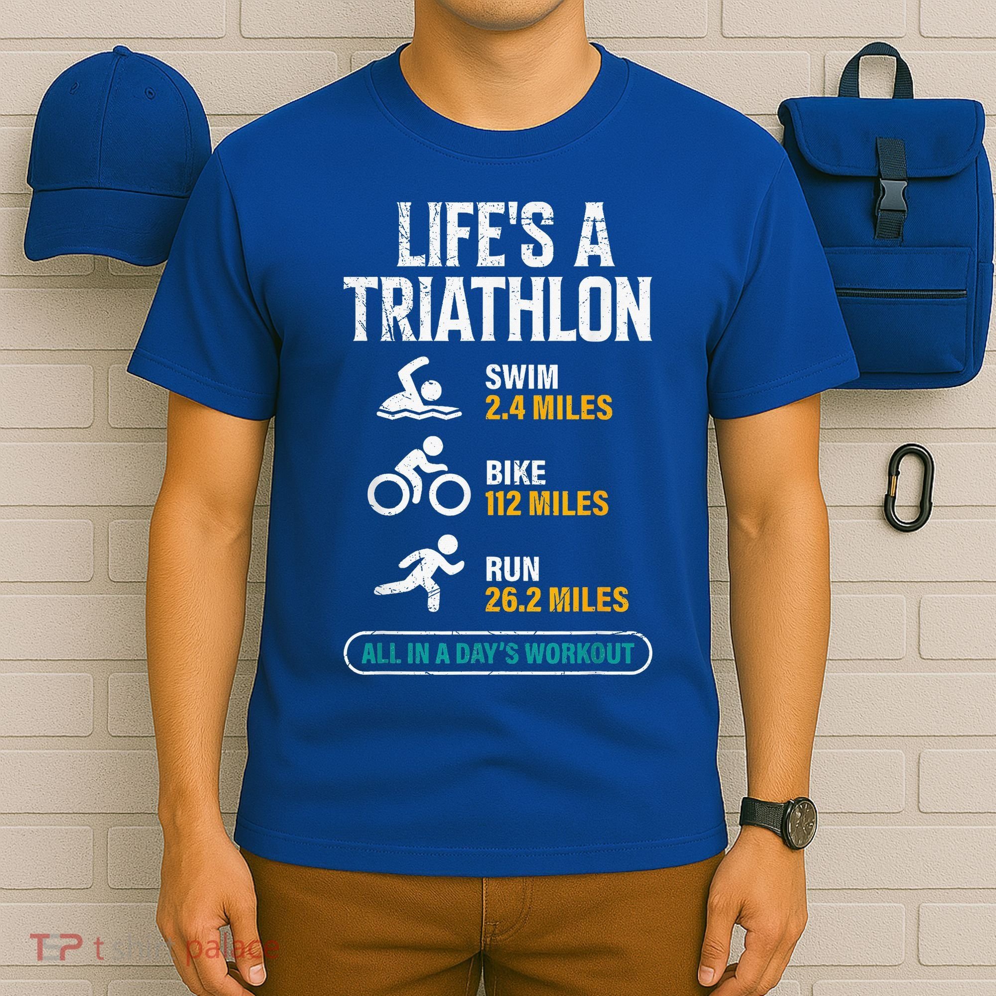 Triathlete Life's A Triathlon Funny Triathletics T-Shirt